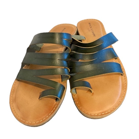 Rock & Candy Green and Tan Sandals - Picture 3 of 5